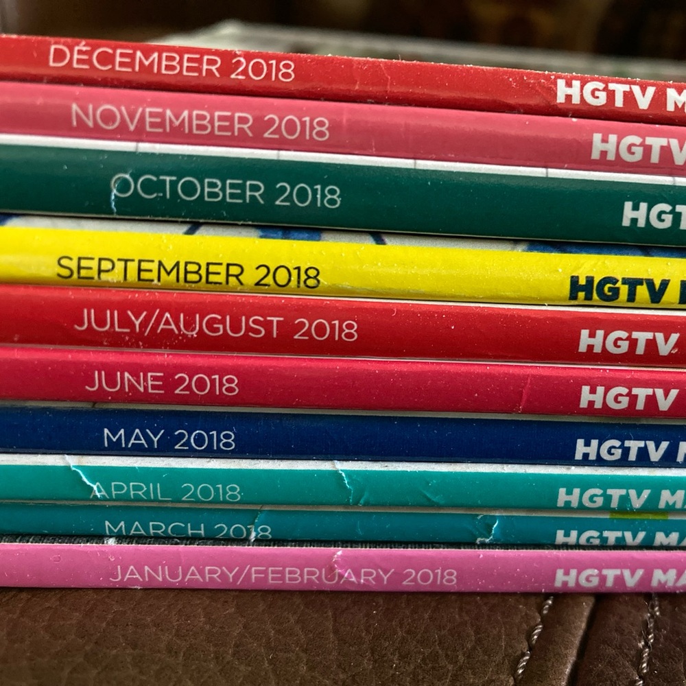 HGTV Magazine Lot of 10 Issues Full Set Of 2018 Previously Owned Never Viewed